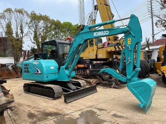 使用済み KOBELCO SK60 ミニ掘削機 低労働時間とパーカー水力シリンダー