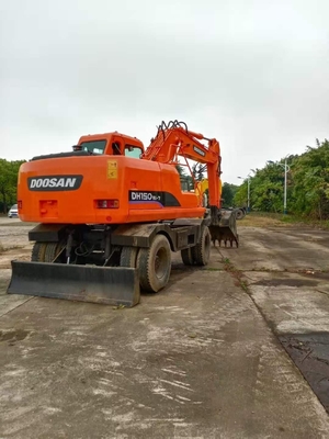 DOOSAN DH150W 15トンの原装部品と韓国製の古着車輪掘削機