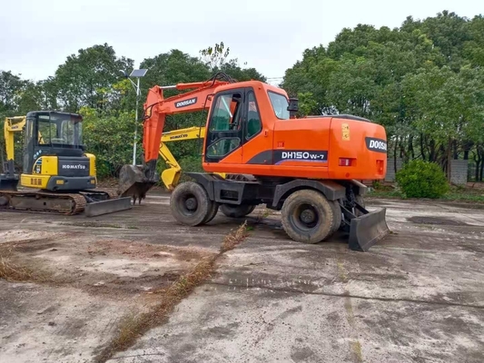 DOOSAN DH150W 15トンの原装部品と韓国製の古着車輪掘削機