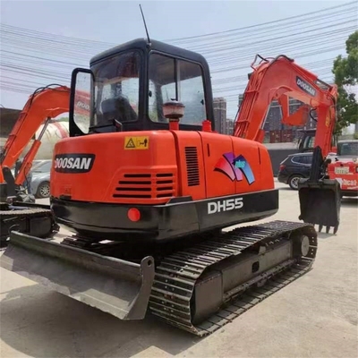 元のDoosan DH55掘削機 0.3M3バケット容量と5.5TONの作業重量