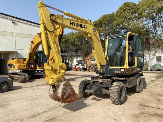 中古 KOREA HYUNDAI R60W-9 輪式掘削機 6トン クローラー掘削機 建設用