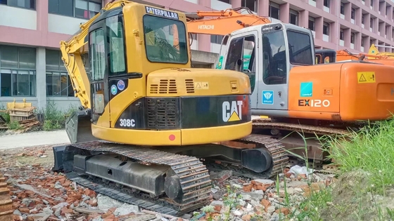 CAT 308C 掘削機 8000 kg の機械重量のための二手水力工事掘削機