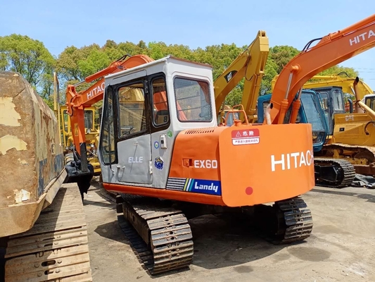 クアンカイエンジンのHITACHI EX60 掘削機 6 トン クローラー掘削機 0.32m3 ボケット容量