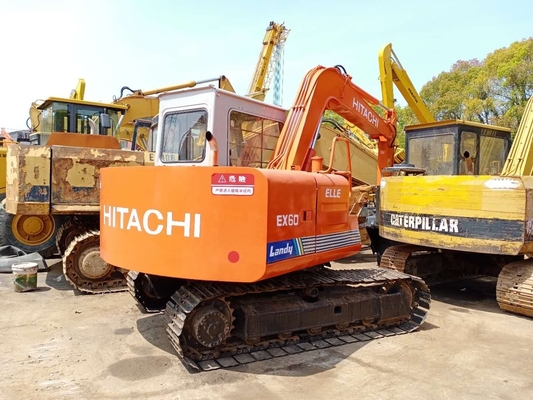 クアンカイエンジンのHITACHI EX60 掘削機 6 トン クローラー掘削機 0.32m3 ボケット容量