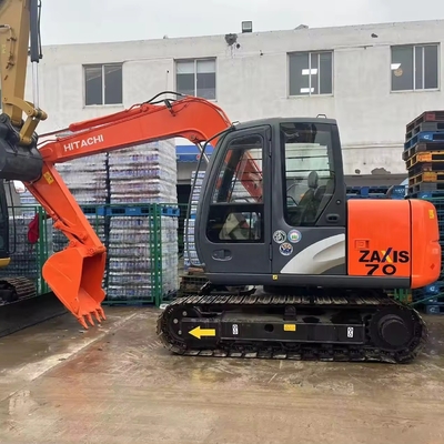 中古のヒタチZX70 水力クローラー掘削機 0.28m3 バケット容量