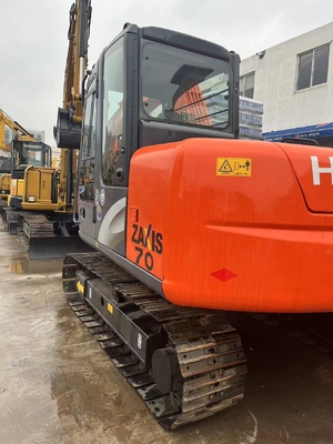 中古のヒタチZX70 水力クローラー掘削機 0.28m3 バケット容量
