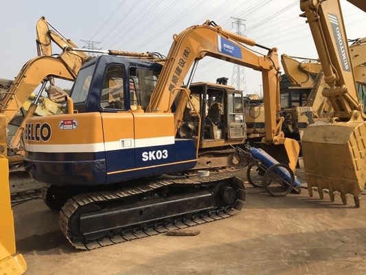 原色 上海で使用されたKOBELCO SK03 低労働時間の掘削機
