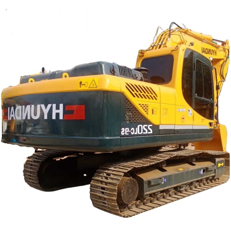 韓国で使用されたDigger Hyundai 220LC-9S エグババター 20 トン 0.3m3バケツ容量