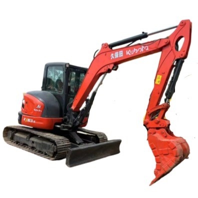 6トン KUBOTA KX163 低労働時間とオリジナルの日本水力ポンプの掘削機