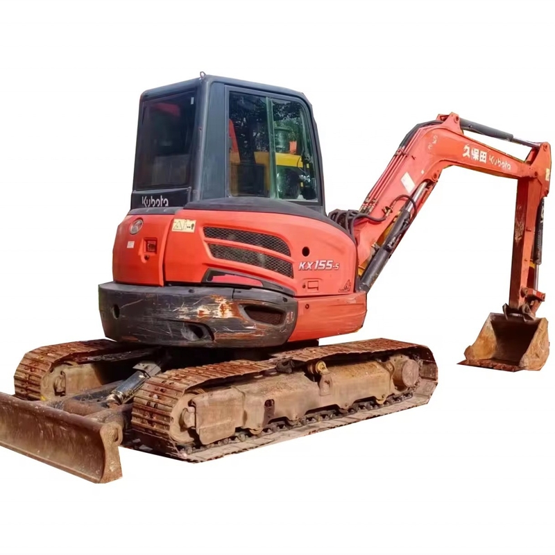 5トンのクローラー掘削機 日本 クボタ KX155-5 ビジネス用古着掘削機